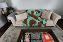 Chocolate Standard Poodle Quilted Blanket 50x60 Artwork Pattern Quilted Throw Blanket for Bed, Couch, Sofa, Soft and Lightweight
