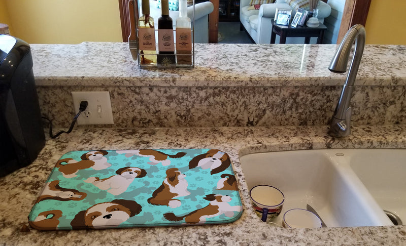 Shih Tzu Dish Drying Mat – Absorbent, Artistic Kitchen Essentials