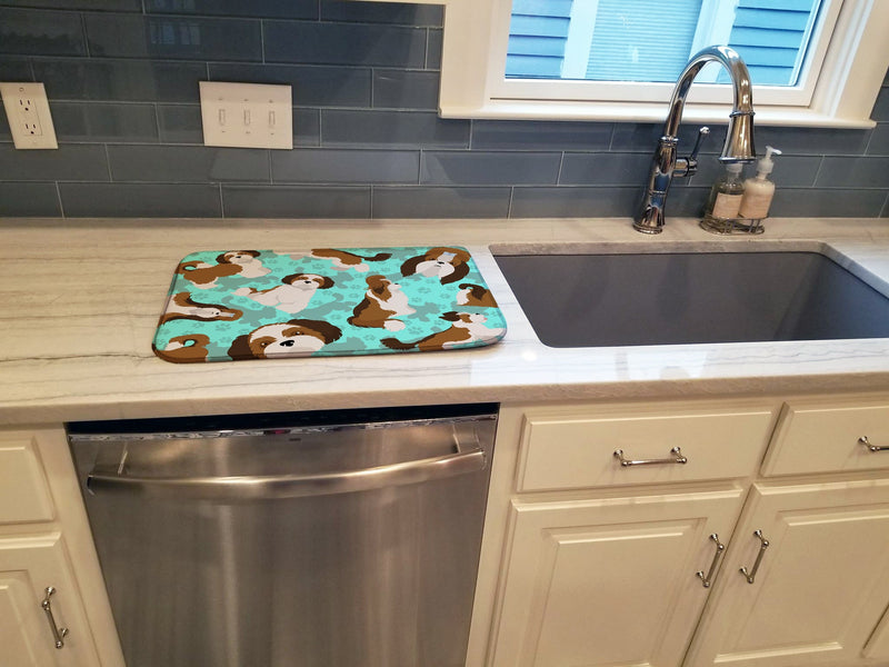 Shih Tzu Dish Drying Mat – Absorbent, Artistic Kitchen Essentials