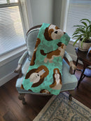 Shih Tzu Quilted Blanket 50x60 Artwork Pattern Quilted Throw Blanket for Bed, Couch, Sofa, Soft and Lightweight