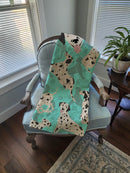 Dalmatian Quilted Blanket 50x60 Artwork Pattern Quilted Throw Blanket for Bed, Couch, Sofa, Soft and Lightweight