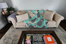 Old English Sheepdog Quilted Blanket 50x60 Artwork Pattern Quilted Throw Blanket for Bed, Couch, Sofa, Soft and Lightweight