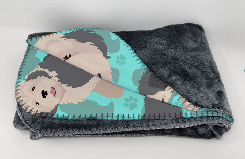 Old English Sheepdog Soft Travel Blanket with Bag