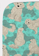 Great Pyrenees Quilted Blanket 50x60 Artwork Pattern Quilted Throw Blanket for Bed, Couch, Sofa, Soft and Lightweight