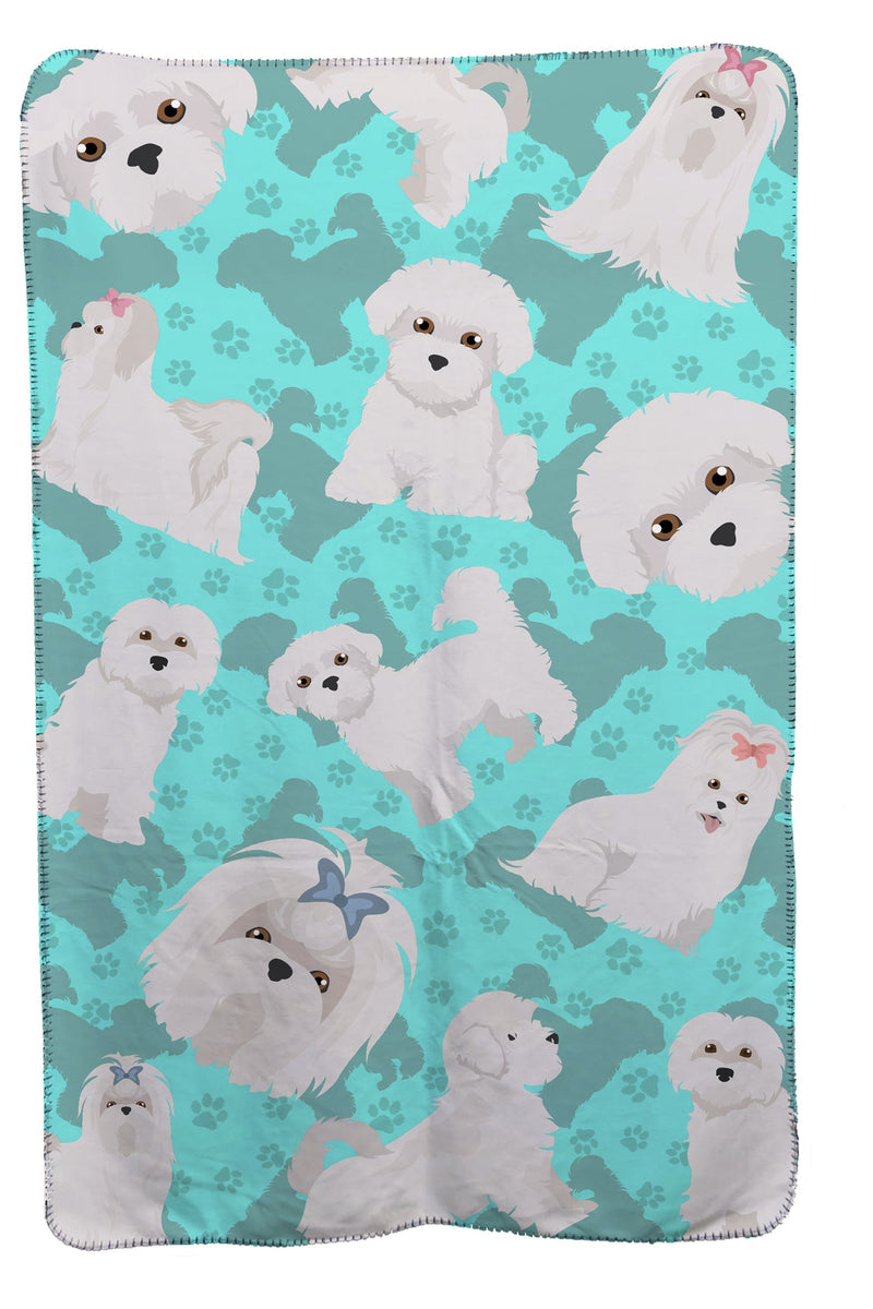 Maltese Soft Travel Blanket with Bag