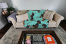 Black and Tan Dachshund Quilted Blanket 50x60 Artwork Pattern Quilted Throw Blanket for Bed, Couch, Sofa, Soft and Lightweight
