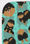 Black and Tan Pomeranian Quilted Blanket 50x60 Artwork Pattern Quilted Throw Blanket for Bed, Couch, Sofa, Soft and Lightweight
