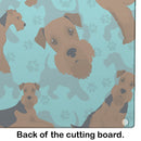 Airedale Terrier Glass Cutting Boards – Durable, Decorative Kitchen Art Large
