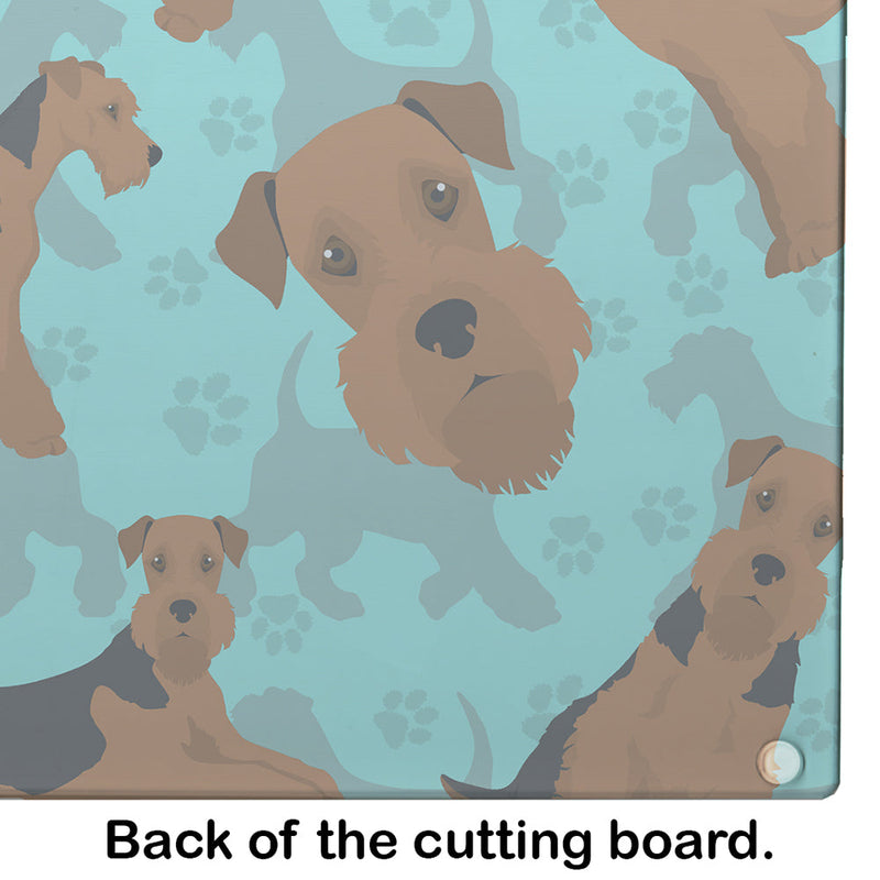 Airedale Terrier Glass Cutting Board Large