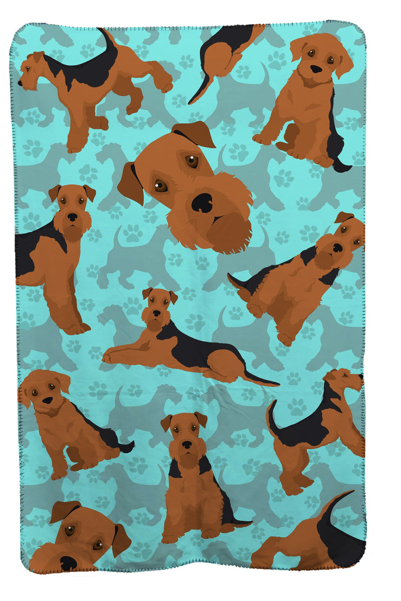 Airedale Terrier Soft Travel Blanket with Bag