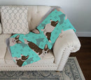 Brindle Cardigan Corgi Quilted Blanket 50x60 Artwork Pattern Quilted Throw Blanket for Bed, Couch, Sofa, Soft and Lightweight