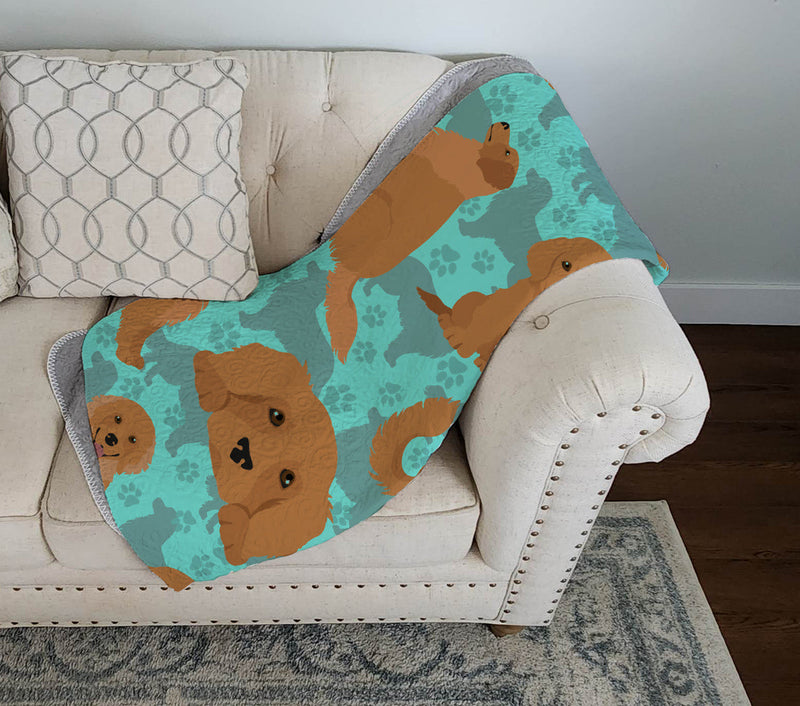 Golden Retriever Quilted Blanket 50x60