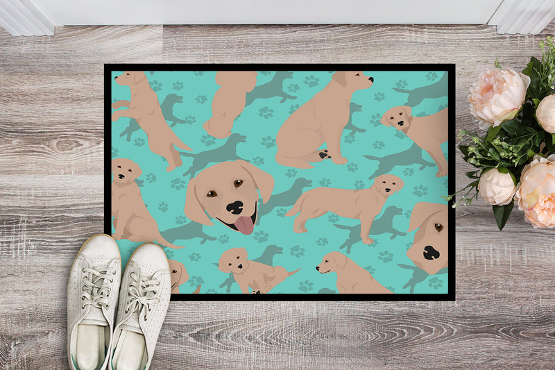 Yellow Labrador Retriever Indoor or Outdoor Mat 24x36