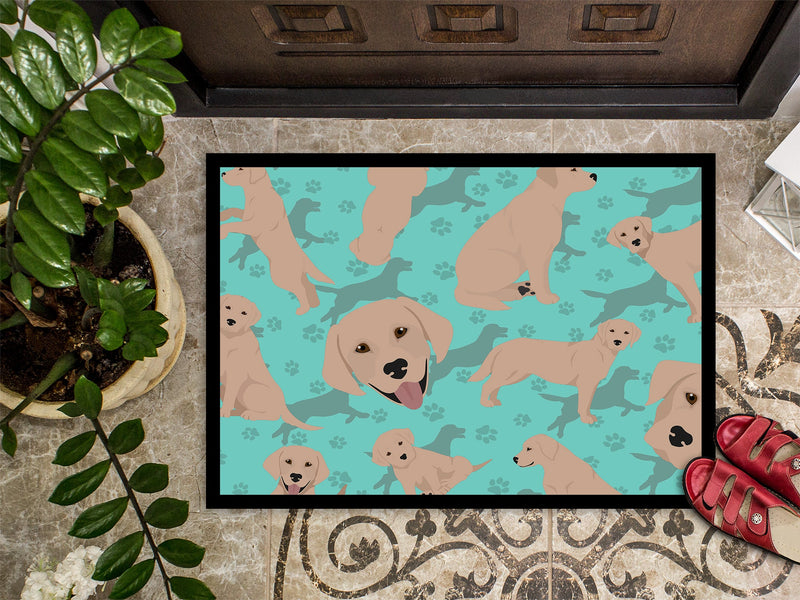 Yellow Labrador Retriever Indoor or Outdoor Mat 24x36