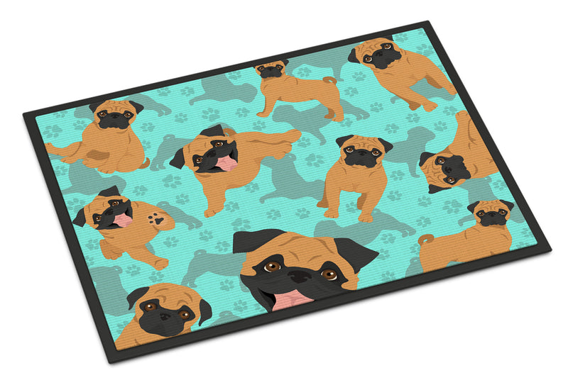 Apricot Pug Doormat - 24x36 Decorative Floor Mat – Indoor/Outdoor Rug with Artistic Flair