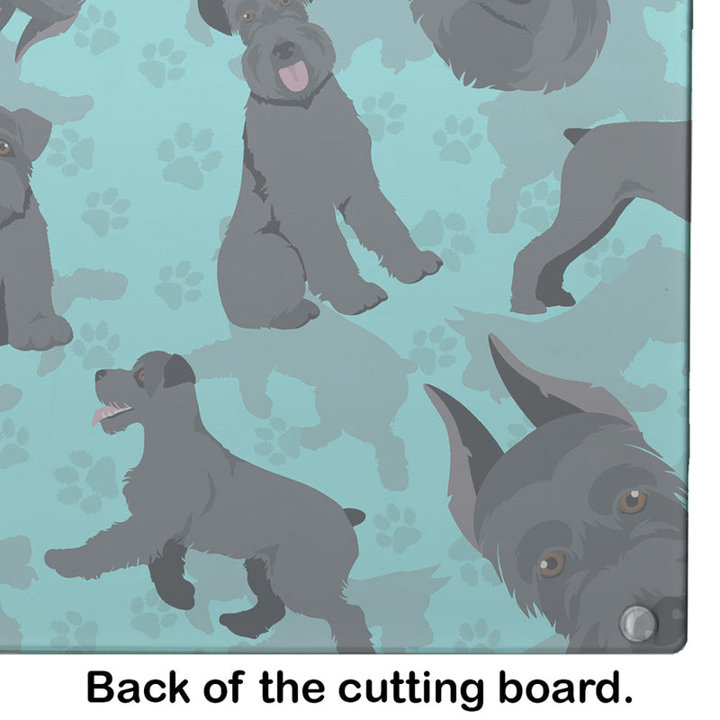 Black Schnauzer Glass Cutting Boards – Durable, Decorative Kitchen Art Large