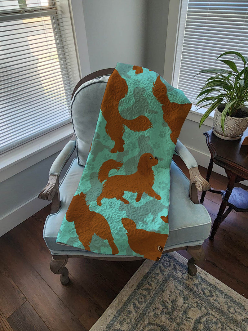 Ruby Cavalier Spaniel Quilted Blanket 50x60