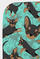 Black and Tan Chihuahua Quilted Blanket 50x60 Artwork Pattern Quilted Throw Blanket for Bed, Couch, Sofa, Soft and Lightweight