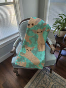 Cream Chihuahua Quilted Blanket 50x60 Artwork Pattern Quilted Throw Blanket for Bed, Couch, Sofa, Soft and Lightweight