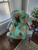 Fawn Great Dane Quilted Blanket 50x60 Artwork Pattern Quilted Throw Blanket for Bed, Couch, Sofa, Soft and Lightweight