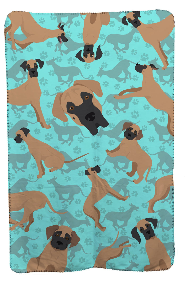 Fawn Great Dane Soft Travel Blanket with Bag