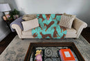 Red Doberman Pinscher Quilted Blanket 50x60 Artwork Pattern Quilted Throw Blanket for Bed, Couch, Sofa, Soft and Lightweight