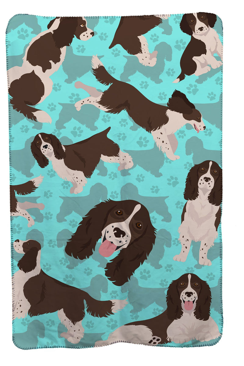 Liver English Springer Spaniel Soft Travel Blanket with Bag