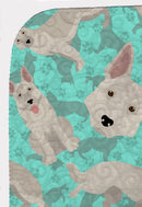 White German Shepherd Quilted Blanket 50x60 Artwork Pattern Quilted Throw Blanket for Bed, Couch, Sofa, Soft and Lightweight