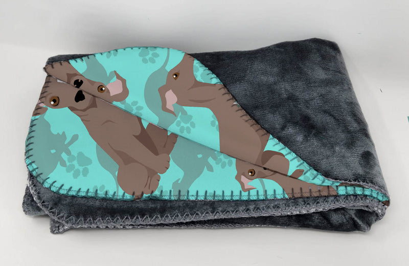 Fawn Italian Greyhound Soft Travel Blanket with Bag