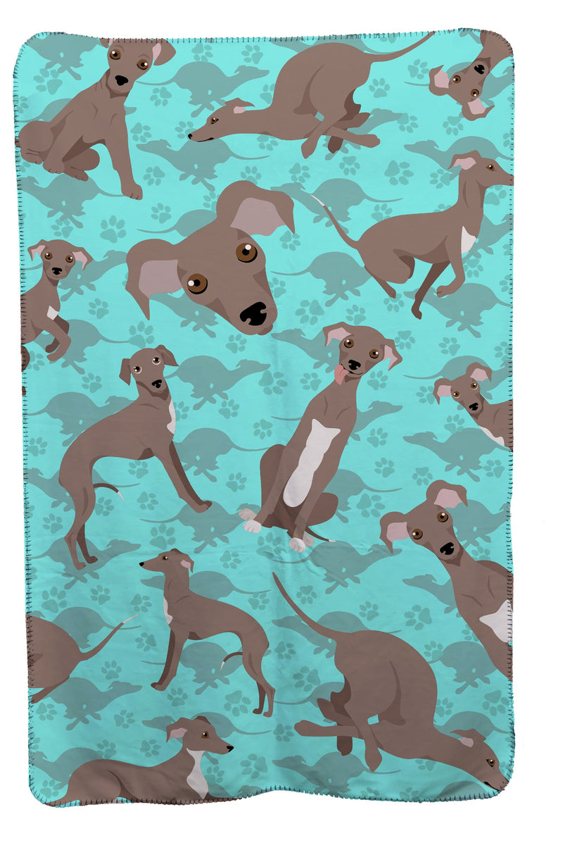 Fawn Italian Greyhound Soft Travel Blanket with Bag