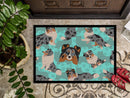 Blue Merle Sheltie Doormat - 24x36 Decorative Floor Mat – Indoor/Outdoor Rug with Artistic Flair
