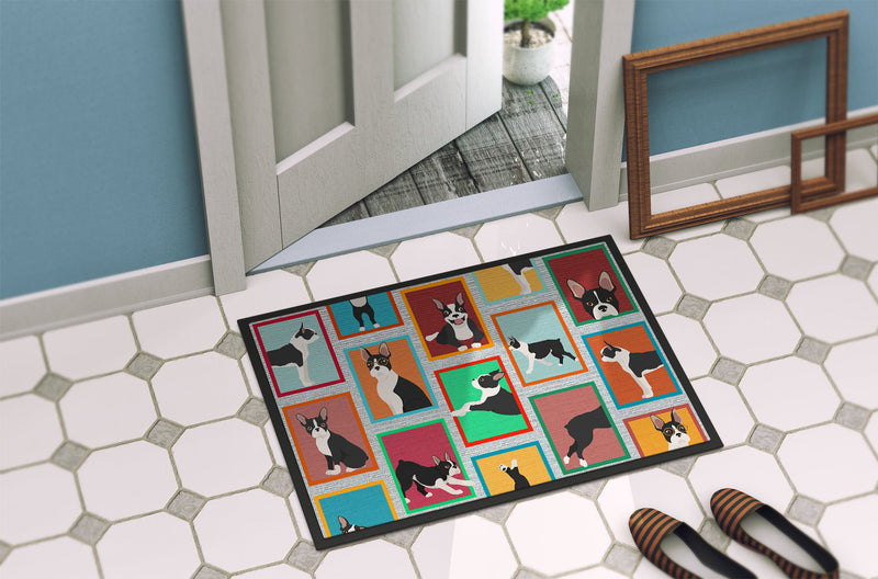 Lots of Boston Terrier Doormat - 24x36 Decorative Floor Mat – Indoor/Outdoor Rug with Artistic Flair