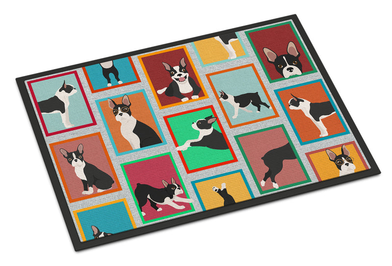Lots of Boston Terrier Doormat - 24x36 Decorative Floor Mat – Indoor/Outdoor Rug with Artistic Flair