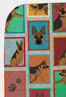 Lots of German Shepherd Quilted Blanket 50x60 Artwork Pattern Quilted Throw Blanket for Bed, Couch, Sofa, Soft and Lightweight