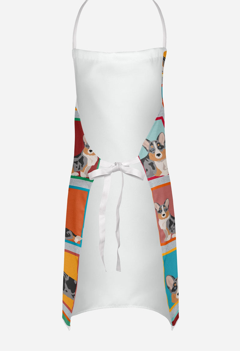 Lots of Blue Merle Welsh Cardigan Corgi Apron – Artist-Designed Kitchen, BBQ & Craft Apron