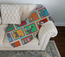 Lots of Schnauzer Quilted Blanket 50x60 Artwork Pattern Quilted Throw Blanket for Bed, Couch, Sofa, Soft and Lightweight