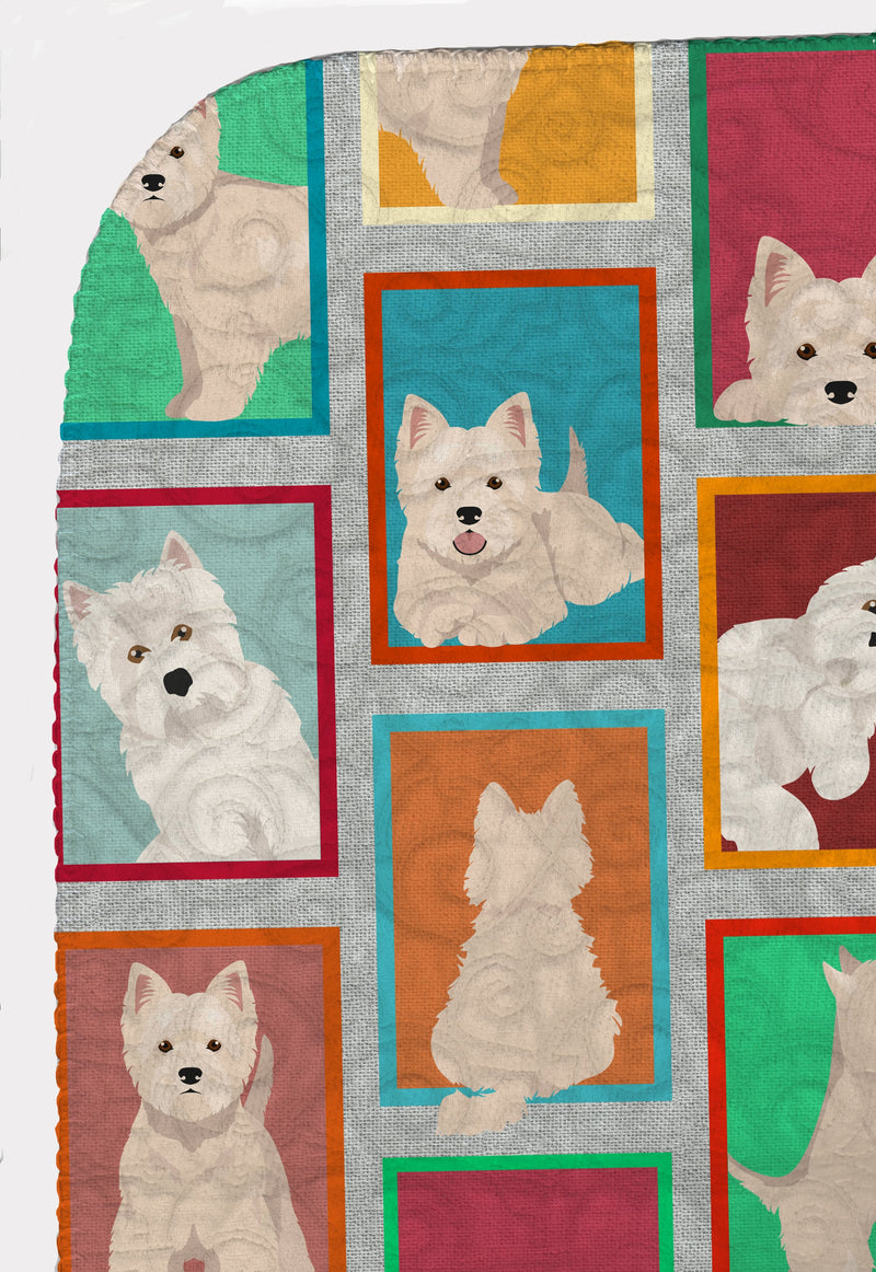 Lots of Westie Quilted Blanket 50x60