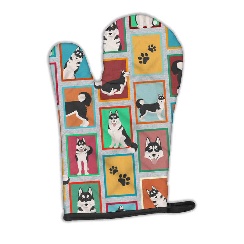 Lots of Siberian Husky Oven Mitt