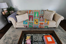 Lots of Harlequin Natural Ears Great Dane Quilted Blanket 50x60 Artwork Pattern Quilted Throw Blanket for Bed, Couch, Sofa, Soft and Lightweight