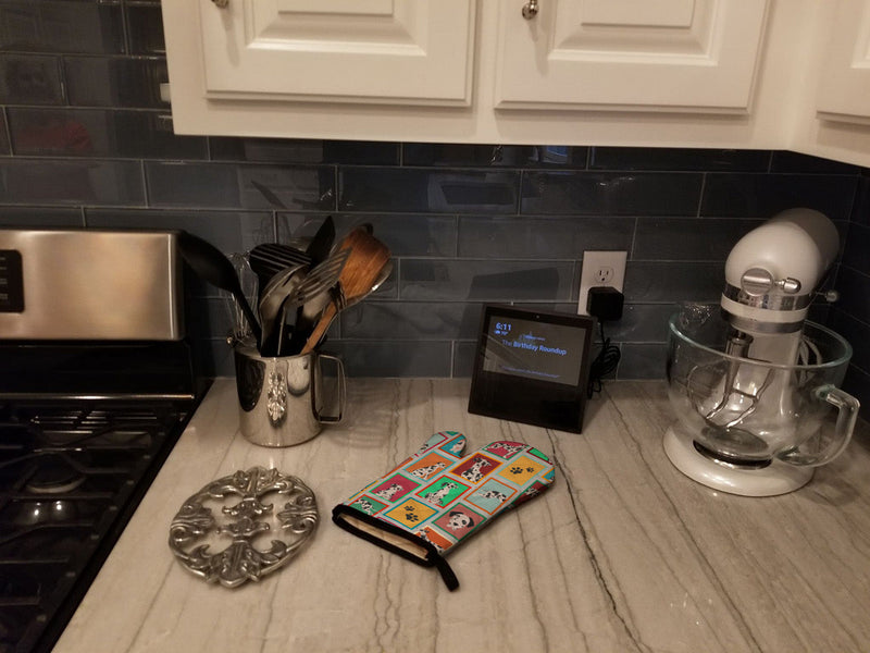 Lots of Harlequin Natural Ears Great Dane Oven Mitt