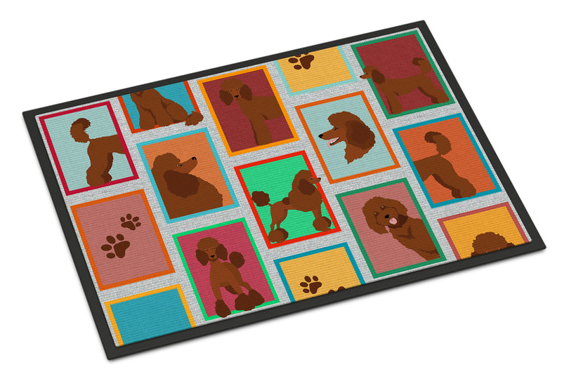 Lots of Chocolate Standard Poodle Doormat - 18x27 Decorative Floor Mat – Indoor/Outdoor Rug with Artistic Flair