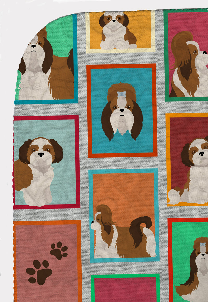 Lots of Shih Tzu Quilted Blanket 50x60