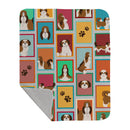 Lots of Shih Tzu Quilted Blanket 50x60 Artwork Pattern Quilted Throw Blanket for Bed, Couch, Sofa, Soft and Lightweight