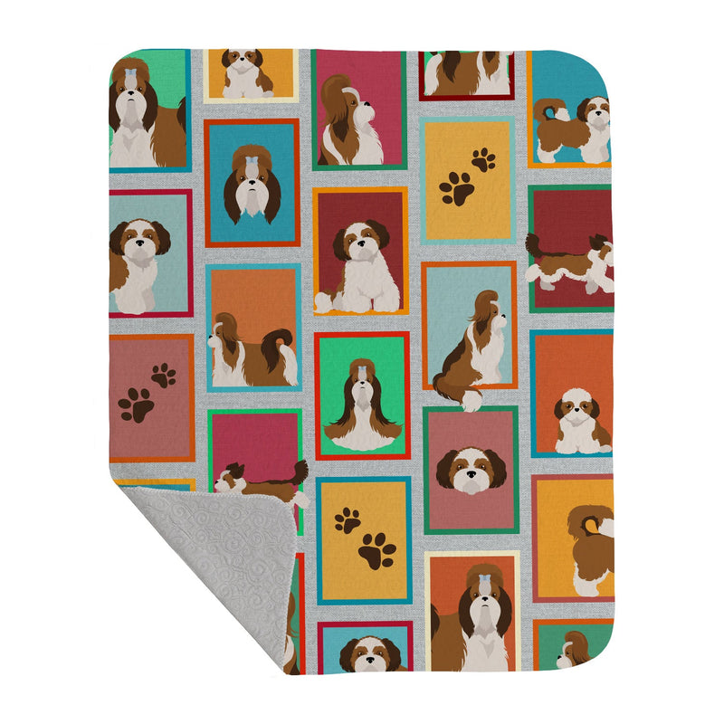 Lots of Shih Tzu Quilted Blanket 50x60