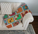 Lots of Sheltie Quilted Blanket 50x60 Artwork Pattern Quilted Throw Blanket for Bed, Couch, Sofa, Soft and Lightweight