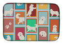 Lots of Great Pyrenees Dish Drying Mat
