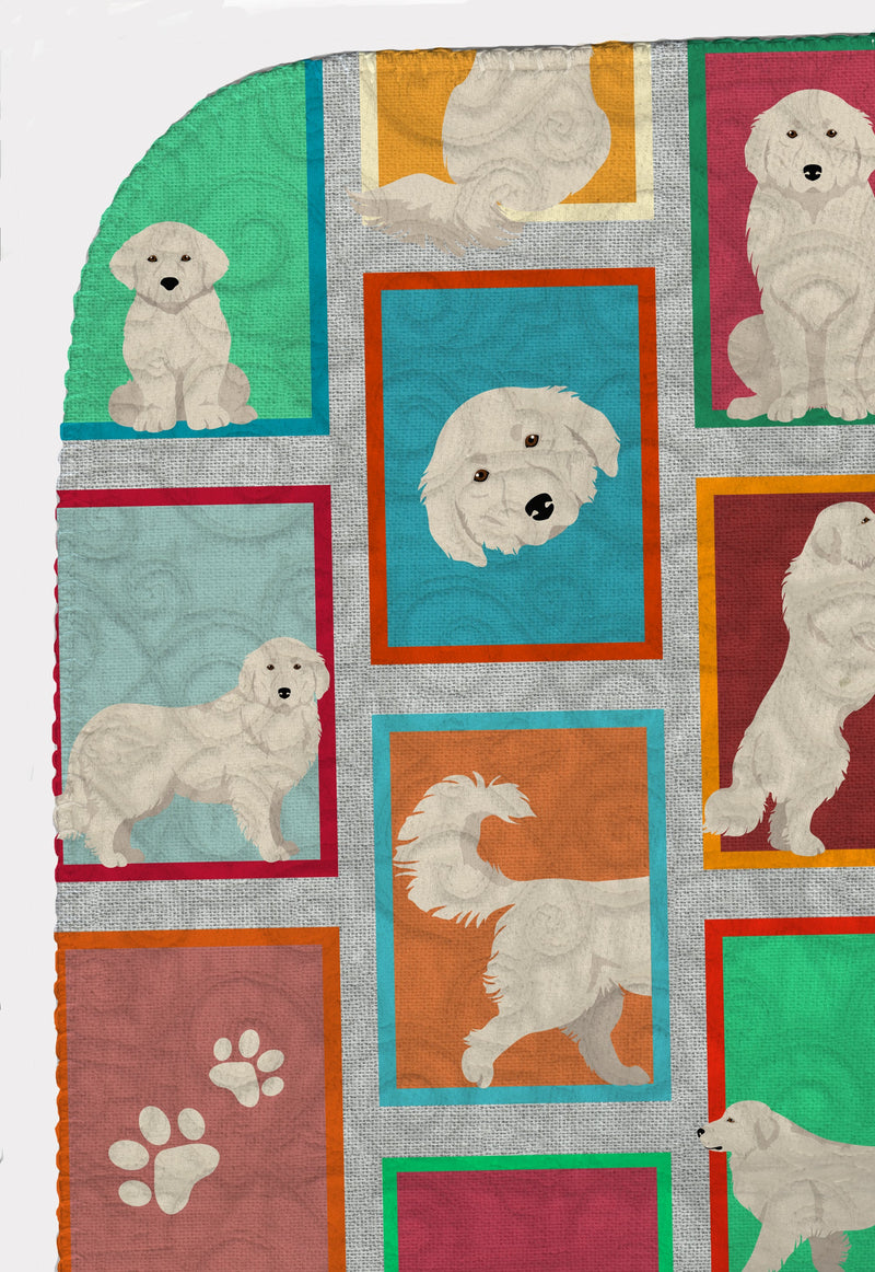 Lots of Great Pyrenees Quilted Blanket 50x60