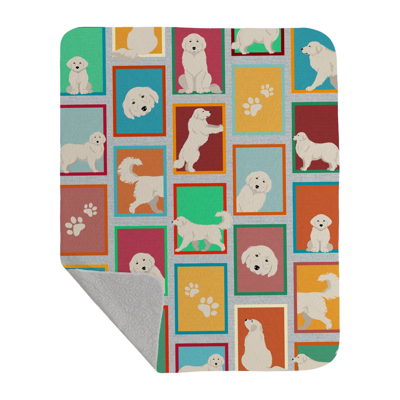 Lots of Great Pyrenees Quilted Blanket 50x60