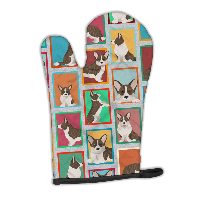 Lots of Brindle Cardigan Corgi Oven Mitt