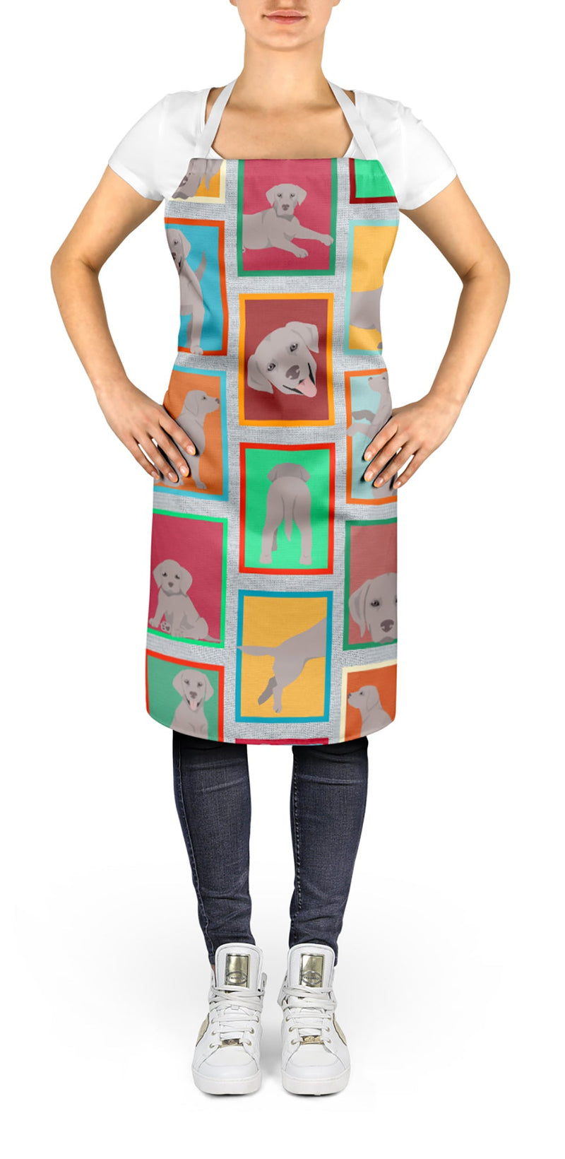 Lots of Grey Labrador Retriever Apron – Artist-Designed Kitchen, BBQ & Craft Apron